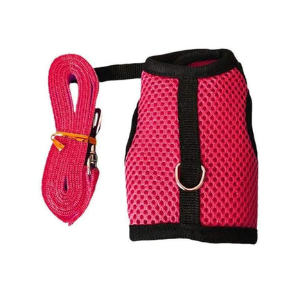 Small Animal Harness Guinea Pig Forret Hamster Rabbit Squirrel Vest Clothes Lead S Size - Aimall