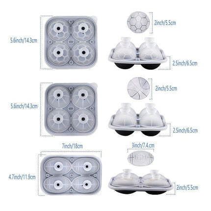 Silicone Ice Cube Mold Large Ice Ball Maker with Lid for Cocktails and Drinks