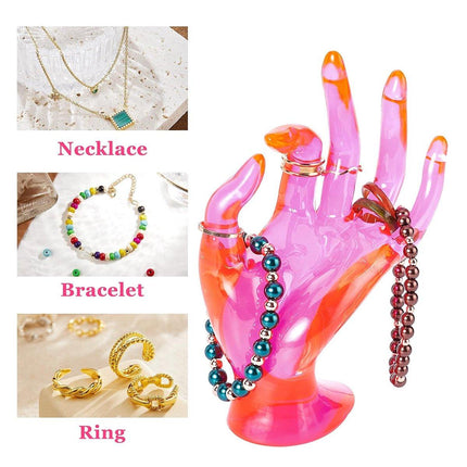 Plastic Ring Display Rack Jewelry Hand Mold Stand for Rings Accessories Display