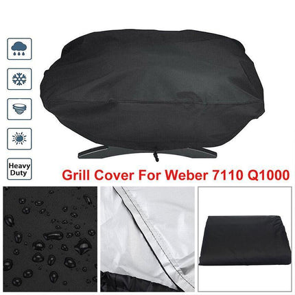 Outdoor BBQ Barbecue Grill Cover Waterproof Dustproof For Weber 7110 Q1000 - Aimall