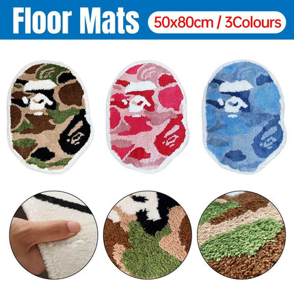 Mushroom Shaped Bathroom Mat Absorbent Non Slip Cartoon Rug Soft Mat