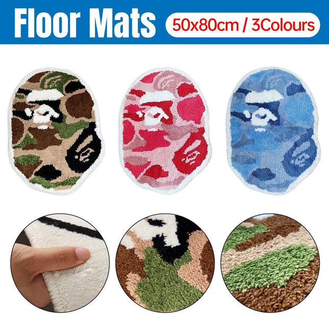 Mushroom Shaped Bathroom Mat Absorbent Non Slip Cartoon Rug Soft Mat