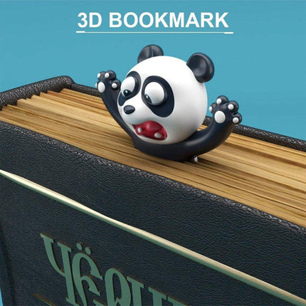 2pcs Cute 3D Panda Bookmarks Creative Animal Bookmarks for Reading Lovers
