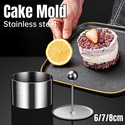 Stainless Steel Round Dessert Cake Mold 6/7/8cm Rice Taro Cheese Brick Mold