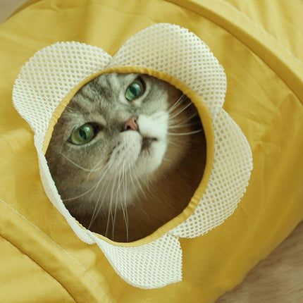 Folding Spiral Cat Tunnel Toy Interactive Pet Tunnel for Cats and Kittens Play