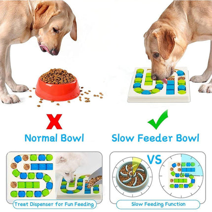 Interactive Dog Puzzle Toy S Shaped Treat Dispenser Pet Training Food Feeder