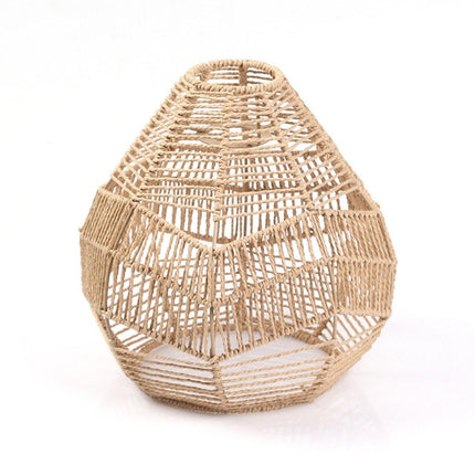 Chinese Style Imitation Rattan Lampshade DIY Weaving Lamp for Home Decor