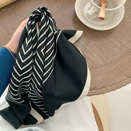 Square Silk Feel Satin Scarf Small Vintage Head Neck Hair Tie Band Women Elegant - Aimall
