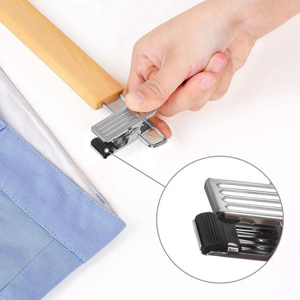10pcs Multifunctional Trouser Hanger with Clips Skirt Pants Clip Hangers Home