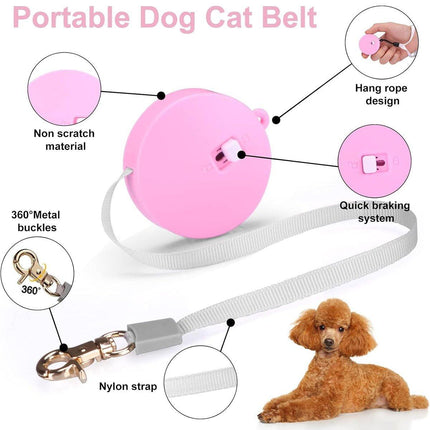2M Outdoor Mini Retractable Leash Traction Rope Cats Dogs Durable