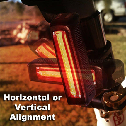1x USB Rechargeable LED Bike Front Light headlight lamp Bar rear Tail Wide Beam