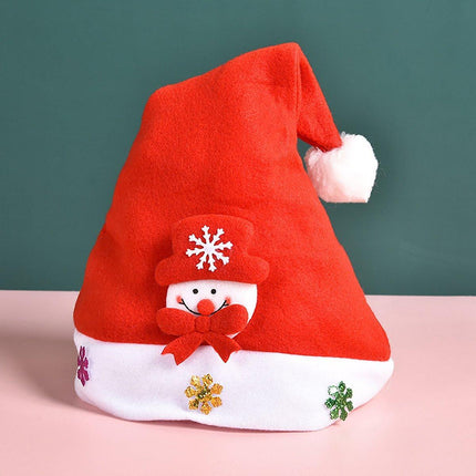 Christmas Holiday Santa Hat Red White Printed Festive Xmas Party Wear Gift