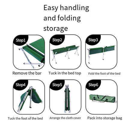 Portable Lightweight Folding Aluminum Camping Bed Ultra Light Outdoor Camp Bed