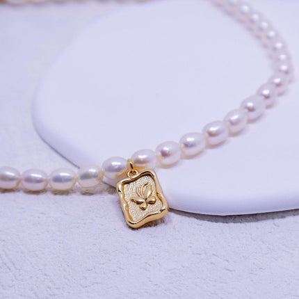 Natural Freshwater Pearl Beaded Necklace Elegant Versatile High Quality Jewelry