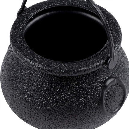 12PCS Halloween Witch Lantern Black Flame Candy Bucket Portable Props Decor