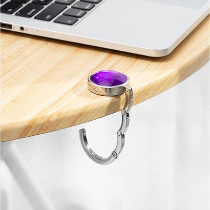 Portable Alloy Folding Table Hanger Foldable Purse Bag Holder Handbag Hook - Aimall