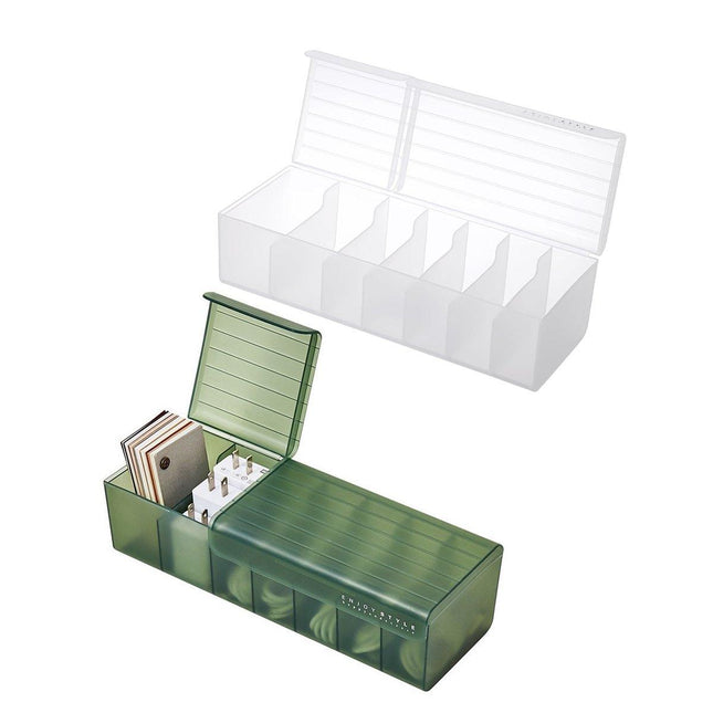 Data Cable Storage Box with Cover Organizer for Cables Chargers and Accessories