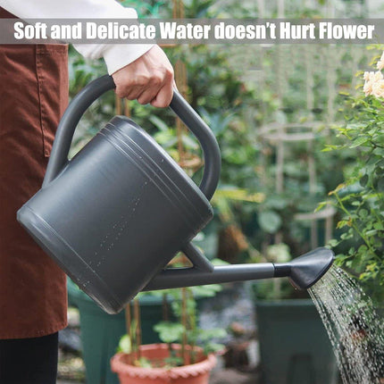 3L Gray Retro Watering Can Long Spout Large Capacity Shower Kettle for Garden