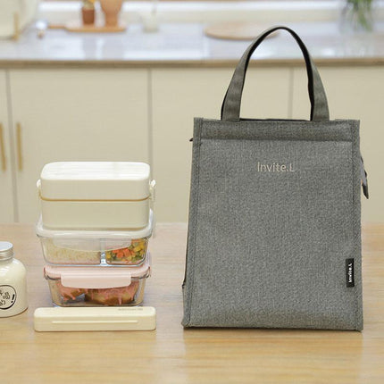 L Size Lunch Bag Thermal Insulated Box Bento Pouch Food Tote Work School Picnic - Aimall
