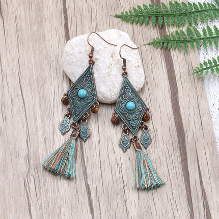 Vintage Tassel Earrings for Women Long Ethnic Style Dangle Fashion Jewellery