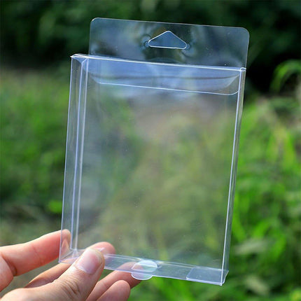 50pcs Transparent Gift Boxes with Hooks Clear Packaging Storage Containers