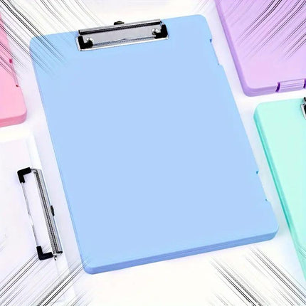 4pcs A4 File Folder Writing Pad Paper Clips Data Storage Organizer for Office