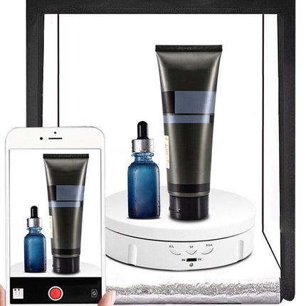 360° Rotating Electric Turntable Display Stand Jewelry Photography Show Holder
