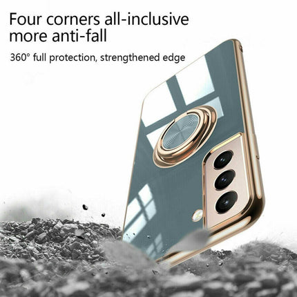 Cyan Magnetic Shockproof Ring Holder Case Cover For Samsung S22 Ultra S22Plus Note 20 - Aimall