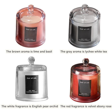 2Pcs Smokeless Glass Aromatherapy Candles Scented Gift Set for Relaxation