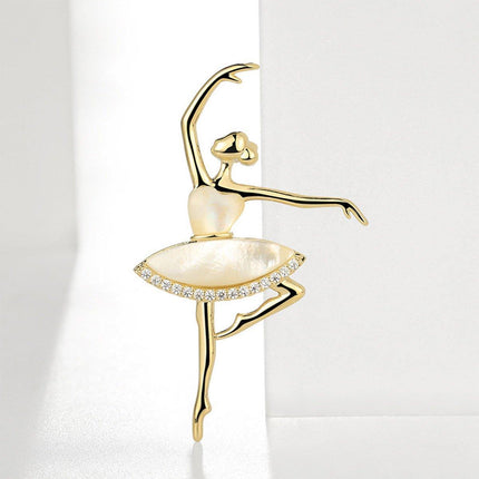 Elegant Ballet Girl Brooch Set Charming Dance Accessories Perfect Gift Idea