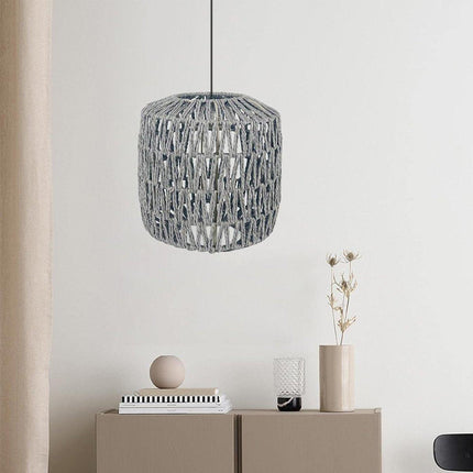 Style Faux Rattan Lampshade DIY Weaving Lamp Shade Home Decor