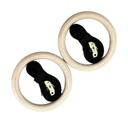 Adjustable Birch Gymnastics Rings for Home Fitness Exercise Equipment