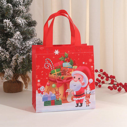 25pcs Christmas Non-Woven Shopping Tote Bags Printed Colour Party Gift Bags