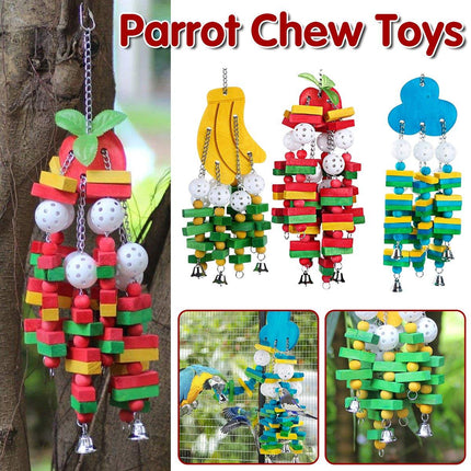 Wooden Parrot Chew Toy Bird Toys for Large and Small Birds Natural Pet Chew Toy