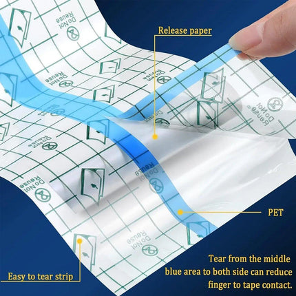 Waterproof PU Film Adhesive Tape Transparent High Stickiness Cuttable Bandage