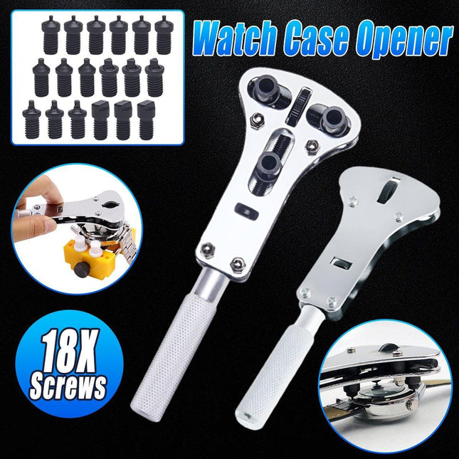 Watch Repair Back Case Opener Wrench Screw Cover Remover Tool Kit