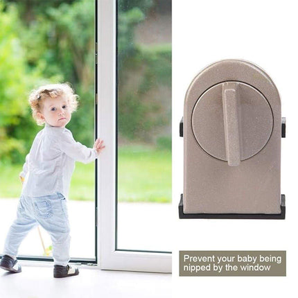 2pcs Window Limit Guard Lock Keyless Rotary Positioning Anti Shift Security Lock