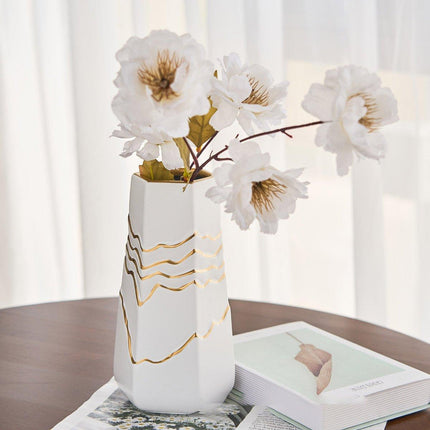 Ceramic Flower Vase Simple Home Hotel Decor Hydroponic Planting Container