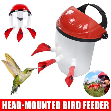 Outdoor Head Mounted Bird Feeder Portable Helmet Bird Feeder Wild Birds Feeding