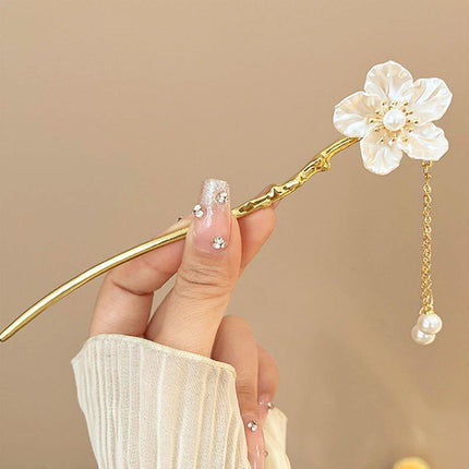 Shell Flower Fringe Hairpin Vintage Chinese Style Accessories Women Bridal
