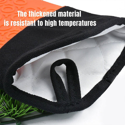 2pcs Insulated Oven Mitts Heat Resistant Gloves for Kitchen Household Use