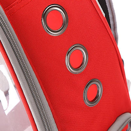 Space Capsule Pet Backpack Carrier in use