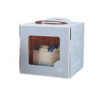 30PCS Grey Portable Cake Boxes Display Window Packing Case with Handle Birthday - Aimall