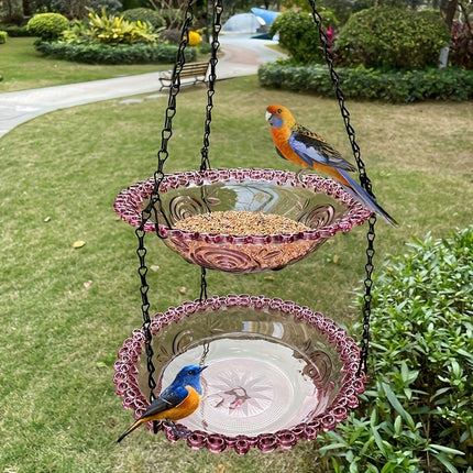 Outdoor Hanging Bird Feeder Bath Garden Patio Decoration for Attracting Birds