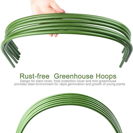 6x Greenhouse Plant Hoop Grow Garden Tunnel Hoop Support Hoops for Garden Stakes - Aimall