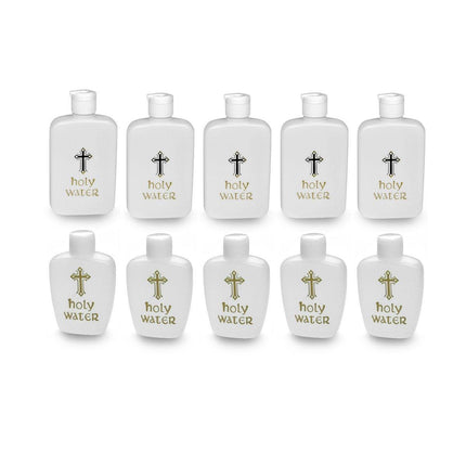 10XHoly Water Bottle Gold For Cross Plastic Portable Holy Water Container Easter