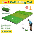 3in1 Golf Training Mat Portable Hitting Practice Driving Range Training Tool
