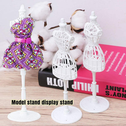 10PCS Doll Model Display Stand Hollow Out Handmade DIY Wedding Dress Design