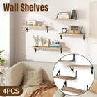 4pcs Solid Wall Shelf for Living Room Bedroom Entrance Storage Floating Shelves