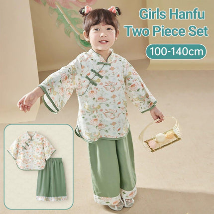 Girl Hanfu Set Two-Piece New Chinese Style Traditional Outfit Cultural Clothing
